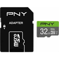 PNY Elite microSDHC 32GB Class 10 U1 UHS-I + Adapter
