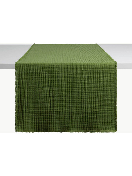 Coincasa ράνερ από καθαρή βαμβακερή μουσελίνα 40 x 140 cm - 007475145 Πράσινο