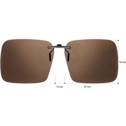 Sunglasses CLIP ON ΓΙΑ ΚΟΚΑΛΙΝΟ ΚΑΙ ΜΕΤΑΛΛΙΚΟ ΣΚΕΛΕΤΟ 12776/BROWN/60