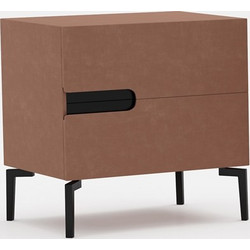RAVENNA Κομοδίνο Virta Velvet Dusty Pink 50 x 40 x 48