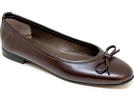 Bigshoes GA1137-05 Δερμάτινη Μπαλαρίνα Καφέ
