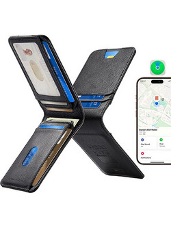 ESR Classic Geo Card Holder Vegan Leather Wallet Apple Find/ RFID Blocking - Μαύρο