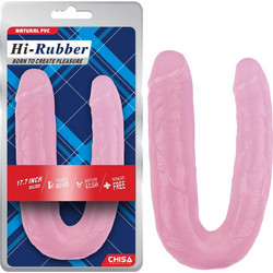 Chisa Novelties Hi-Rubber Double Διπλό Dildo Ροζ