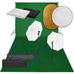 vidaXL 3094637 Kit με Φόντο Ανακλαστήρες και Ομπρέλες