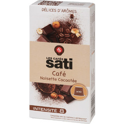 Kάψουλες Nespresso Συμβατές Sati Cafe Hazelnut Cacao 10 τεμάχια