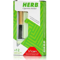 Herb Πίπες Cigarette Holder + Ανταλλακτικά Φίλτρα, 12 τεμ