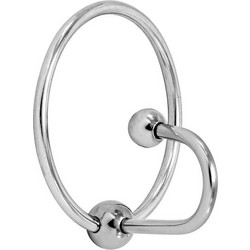 Locked End Torc 40mm Δαχτυλίδι Πέους Μεταλλικό 4cm Ασημί