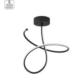 Home Lighting Krishna Κρεμαστό Φωτιστικό Οροφής Μονόφωτο LED Μαύρο 77-8167