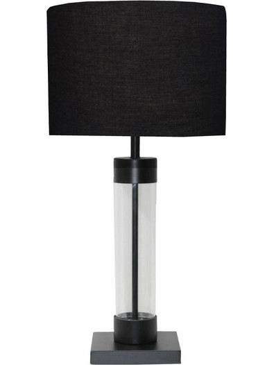 TREMONT ΦΩΤΙΣΤΙΚΟ ΕΠΙΤΡΑΠΕΖΙΟ 36x36x62cm ΣΙΔΕΡΟ ΜΑΥΡΟ ΜΑΤ ΓΥΑΛΙ ΜΑΥΡΟ