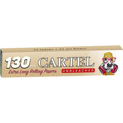 Cartel Χαρτάκια Special Pack Ακατέργαστο - King Size Slim Unbleached Extra Long 130mm & Τζιβάνες