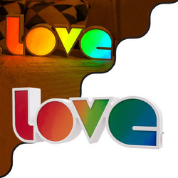 GLOBOSTAR(R) LOVE BOMBING 76551 Μοντέρνο Επιτραπέζιο Φωτιστικό Πορτατίφ LED 2W 120lm 180 DC 4.5V με Μπαταρίες 3xAAA IP20 Ψυχρό Λευκό 6000K - Πολύχρωμο - Μ36 x Π13.5 x Υ4.8cm