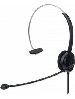 Manhattan Mono On Ear Ακουστικό Υπολογιστή με Μικρόφωνο & USB-A