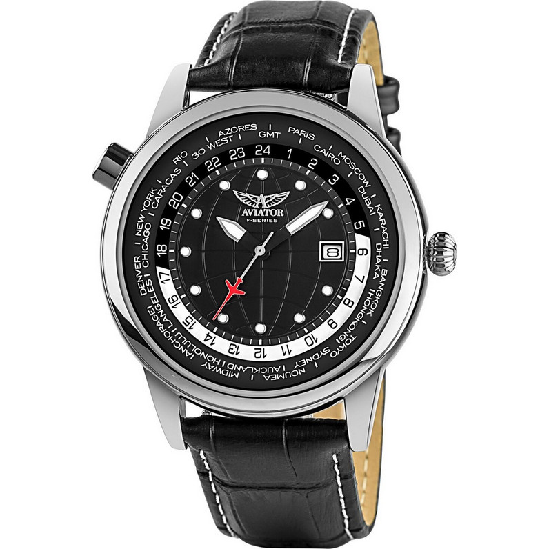 Ανδρικά Ρολόγια Aviator Μαύρο | BestPrice.gr