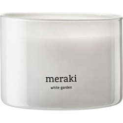 Meraki - Scented candle - White garden - h: 7.5 cm, dia: 10 cm