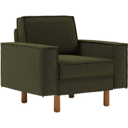 Πολυθρόνα Αδιάβροχη Sparrow 918CMF1188 108x87x89cm Oil Green-Walnut