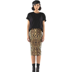 pencil skirts gold zebra