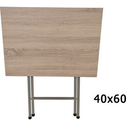 Τραπέζι πτυσσόμενο βοηθητικό 40x60x72 μέταλλο και μελαμίνη μπεζ στο καπάκι, κωδικός 1651 - Μπεζ - Ανιγκρέ - Λευκό Κ.Π. - 1651 40x60 - 40x60x72