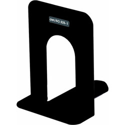 Deli Βιβλιοστάτης Μεταλλικός 17cm Μαύρο 2 Τεμάχια