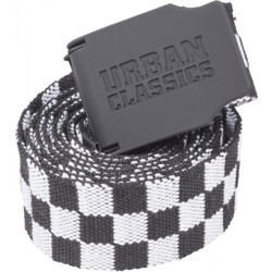 URBAN CLASSICS Men Canvas Belt Checkerboard - BLACK/WHITE - TB2248