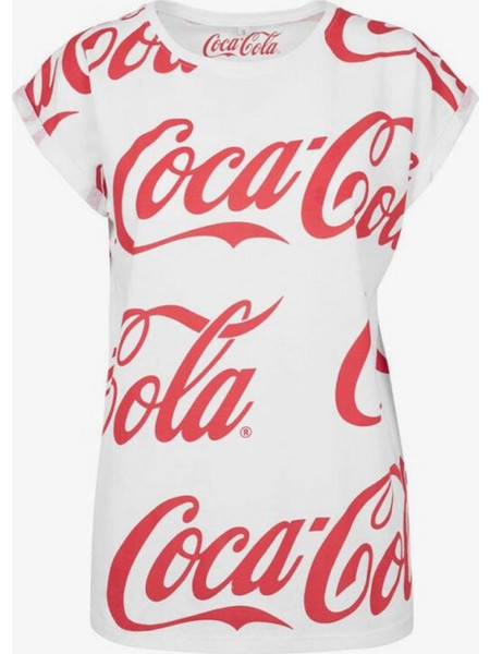 MERCHCODE Women Ladies Coca Cola Aop Tee - WHITE - MC139-00220