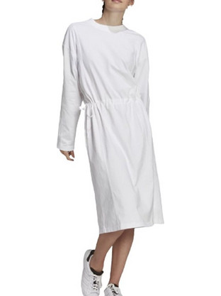 Adidas Midi Αθλητικό Φόρεμα Λευκό HC2057