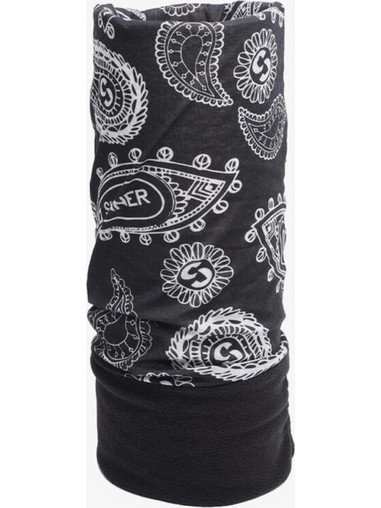 SINNER Men Fleece Bandana - BLACK PAISLEY - SIWE-614-10