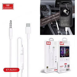 Καλώδιο Ήχου Aux 3.5mm Σε Type-C 1m AUX41 Earldom 1 Τεμάχιο UNIVERSAL AUDI ΕΑRLDΟΜ