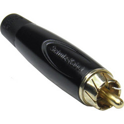 MARTIN S106 | Βύσμα RCA Αρσενικό με Μαύρη Απόληξη