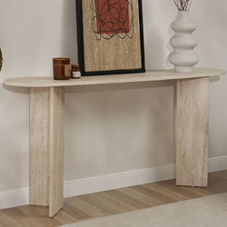 Κονσόλα Sira Megapap χρώμα travertine 150x35x75εκ