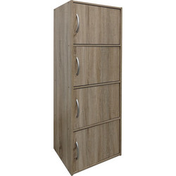 Ντουλάπι-στήλη Soline pakoworld σε sonoma απόχρωση 40x34.5x120εκ