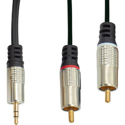 ΚΑΛΩΔΙΟ ΗΧΟΥ 3.5mm STEREO ΑΡΣΕΝΙΚΟ ΣΕ 2 RCA ΑΡΣΕΝΙΚΑ 1.5m ΕΠΙΧΡΥΣΑ OD4.0 J1902-010 VIC BAG OWI (ΣΕΤ ΜΕ 5)