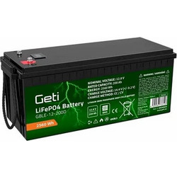 GETI μπαταρία με οθόνη LiFePO4 12.8V 100Ah GBLE-12-200D