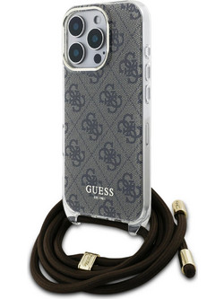 Guess Crossbody Cord 4G Print Θήκη iPhone 16 Pro Max Brown GUE004104-0