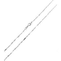 Αλυσίδα λαιμού λευκόχρυση K14 σε μήκος 42,8 cm