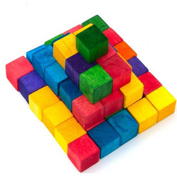 Κυβάκια Κατασκευών Πολύχρωμα 1.5x1.5cm - 49 τμχ