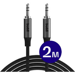 Καλώδιο Ήχου Buddi Flex 3.5mm Jack Aux Audio Cable 3.5mm Jack (male) σε 3.5mm Jack (male) 200cm 5 Έτη Εγγύηση - Black (8719246483103)