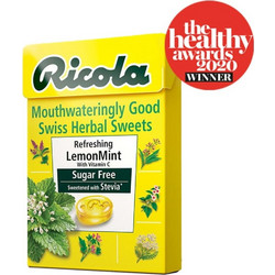 Ricola Καραμέλες Χωρίς Ζάχαρη 45g Ricola Mint Herbal Καραμέλες Χωρίς Ζάχαρη με Λεμόνι 45g