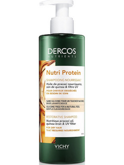 Vichy Dercos Nutrients Nutri Protein Restorative Σαμπουάν για Επανόρθωση & Ψαλίδα για Ξηρά & Ταλαιπωρημένα Μαλλιά 250ml