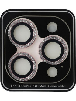 Guess Fixed Glliter Protective Lens for iPhone 16 Pro/16 Pro Max Pink