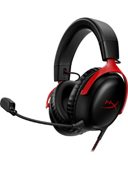 HyperX Cloud III Gaming Headset Over Ear Black Red
