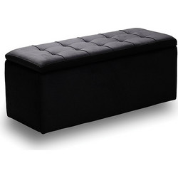 LIDO ΣΚΑΜΠΟ VELVET BLACK ΜΕ ΑΠΟΘ. ΧΩΡΟ 101X41X42εκ. - ZITA PLUS