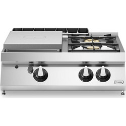 Solid top αερίου 6kW & 2 φλόγ. (1x3,7+1x5,5kW, εμαγέ τάσια) επιτραπ. R70/80TPPGFB/T ROC700
