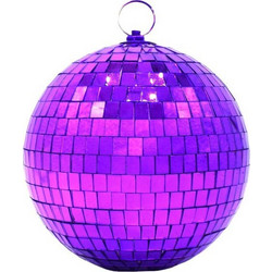 Disco χριστουγεννιάτικη μπάλα σε μωβ απόχρωση σετ δύο τεμαχίων 15 εκ