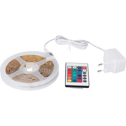 Ταινία Led RGB 5V, με 150 Led, Usb και Τηλεχειριστήριο, 5 μέτρων, 16x2.5x16 cm - Aria Trade
