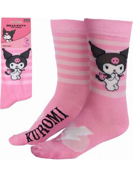 Sanrio: Hello Kitty and Friends - Kuromi Ριγέ Κάλτσες (Μέγεθος 36-43)