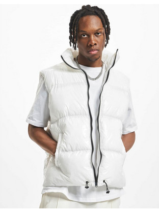 Def Shiny Αμάνικο Ανδρικό Μπουφάν Puffer Λευκό DFVE104-00220