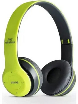 P47 5.0+EDR Ασύρματα Bluetooth Ακουστικά On Ear Lime