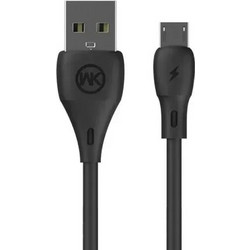 WK WDC-072 Καλώδιο Φόρτισης USB σε Micro Usb 1m - ΜΑΥΡΟ