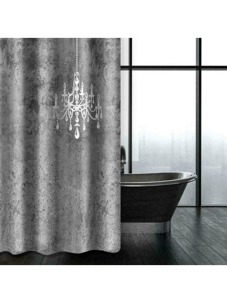 Κουρτίνα Μπάνιου Abstract Des 116 Anthracite Υφασμάτινη 240x185 cm