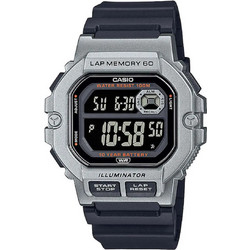 Casio Ψηφιακό Ανδρικό Ρολόι Χρονογράφος με Μαύρο Καουτσούκ Λουράκι WS-1400H-1BVEF